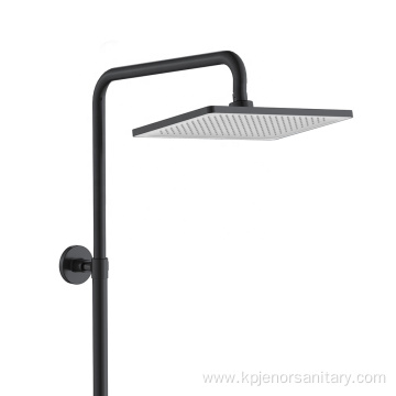 Black Square Handheld Mixer Integral Rain Shower Faucet